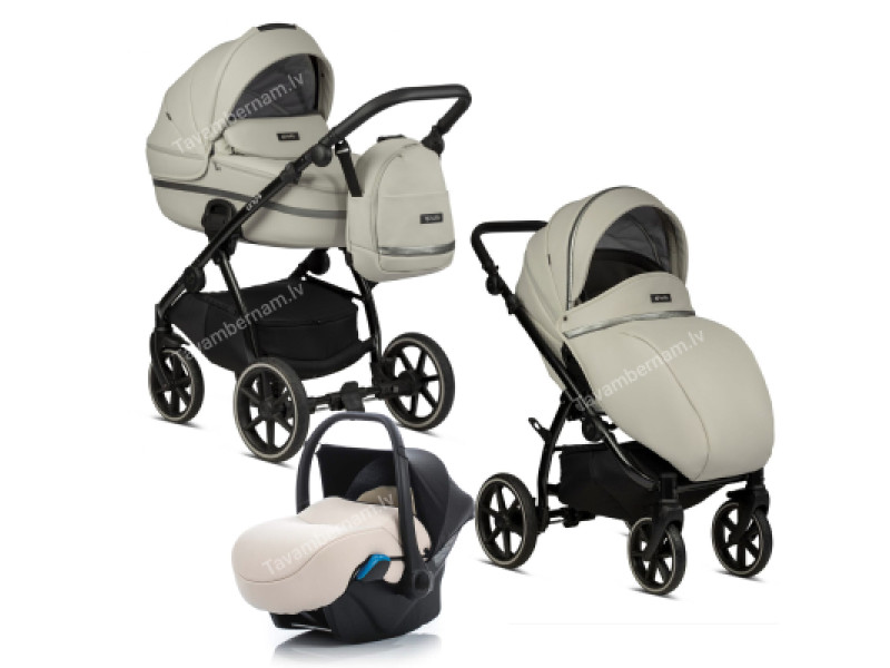 Tutis Uno 3 plus Leather 3-1 168 Black Sesame bērnu rati trīs vienā (eko-āda) Tutis Uno 3 plus Leather 3-1 168 Black Sesame bērnu rati trīs vienā (eko-āda)